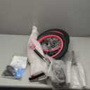 14 Inch Balance Bike for Kids 3-6 Year Old, Bike with No Pedals, Air Rubber Tires, Adjustable Height, Foot Rest, Pedalless Bicycle Boys, Girls (Pink)