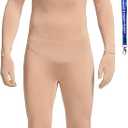 Full Bodysuit Include Zipper Helper Unisex Spandex Stretch Adult Costume Zentai Disappearing Man Body Suit (Medium, Nude)