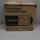 VEVOR 10 inch Shutter Exhaust Fan, Wall Mounted Attic Vent Fan with Variable Speed Controller, 900 CFM, AC Motor, Heavy-duty Steel, Low Noise for Shed, Garage, Greenhouse Ventilation Cooling, Black