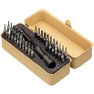 KESI Tool Torx Bit Set 35-Piece, 2 In-1 Bits Ratchet, Flex Locking Head Design with 34-piece Precision S2 Bits Magnetic Bit Holder and Compact Paint Metal Case, Multi-function