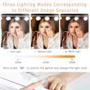 22.8"x 18.1" Vanity Mirror Makeup Mirror with Lights,10X Large Hollywood Lighted Vanity Mirror with 15 Dimmable LED Bulbs,3 Color Modes,Touch Control for Bedroom,Tabletop or Wall-Mounted