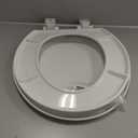 Mayfair Caswell Modern Slow Close Toilet Seat, Durable Plastic Seat, Made in USA, Round, White