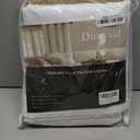 Diraysid 100% Blackout White Curtains Linen Curtains for Bedroom Grommet Thermal Insulated Room Darkening Drapes (2 Panels, W52 x L84 Inch)