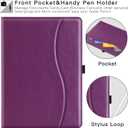 ZtotopCases for iPad Pro 11 Inch Case (M5) 2025/ (M4) 2024 - PU Leather Smart Cover, with Auto Wake/Sleep, Multiple View Angles, Hand Strap & Pocket - Purple