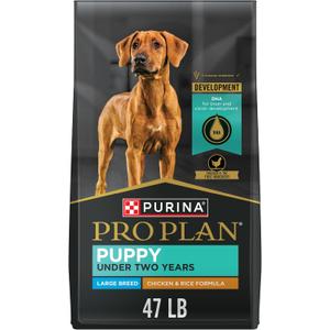 Purina Pro Plan Large Breed Dry Puppy Food, Chicken & Rice, 47 lb Bag (EXP 11/20/26)
