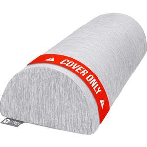 5 STARS UNITED Replacement Cover for Standard Bolster Pillow - Arctic Gray - Cooling Cover Only