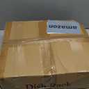 SAYZH Dish Drying Rack - Expandable Dish Rack for Kitchen Counter, Rust-Resistant Dish Drainer with Utensil Holder and Raised Guardrail, Kitchen Organizer for Cup and Bottle (Black)