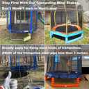 12 Pack Trampolines Wind Stakes, 12-Inch Extra Heavy Duty U Shaped Coated Rebar Stake Safety Ground Anchors Steel Trampoline Anchors for Huge Garden Decoration