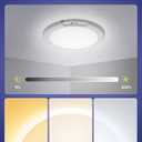 Aggforbl 7.48" Battery Powered Ceiling Light with Remote, Rechargeable Shower Light Waterproof, Wireless Motion Sensor Ceiling Lights Indoor 3000K/4500K/6500K Dimmable for Bathroom Living Room Closet (1 Pack)