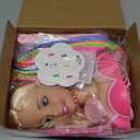 44Pcs Hair Styling Doll Head Toys for Girls, Kids Makeup Hair Salon Pretend Play Styling Kit with Hairdryer, Straightener, Beauty Hair Toy Christmas Birthday Gift for Toddler Girls 3 4 5 6+