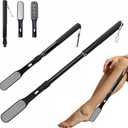 Toe Cleaning Brush, 18.8"-25.9" Telescopic Long Handle Foot Brush,Foot File for Feet Care Remove Hard Skin for Seniors,Men and Women