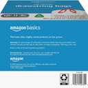 Amazon Basics 13 Gallon Tall Kitchen Drawstring Trash Bags, Unscented, 10% Post Consumer Recycled, 120 Count, White