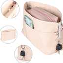 Sightor Nylon Handbag Organizer Insert - Purse Tote Shaper in Bag (Beige, Large)
