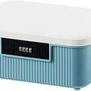 Lockable Storage Container Bin, 2.3 Gallon Capacity Organizer Box with Combination Lock, Heavy Duty Plastic Trunk, Usable As Item Organizer Or Office File Storage(Blue)