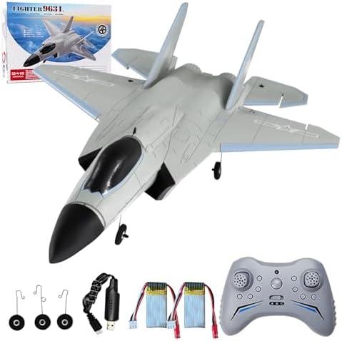 FX9631 RC Plane, 2.4GHz 4CH Brushless Remote Control Airplane 3D 6G Mode Built in Six Axis Gyroscope Aerobatics Culvert Plane, Simulated Stealth Fighter Toy Gift for Teens Adults