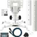 Cheetah Projector Ceiling Mount 27" Adjustable Height, Universal Arms, incudes 15 ft HDMI Cable, Extendable Arms Fit Most Home and Office Projectors up to 40 lbs, White (APMEW)