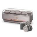 INFINITIPRO BY CONAIR Ceramic Flocked Hot Rollers for Long, Medium, and All Hair - Hair Curler - Hair Roller Clips Included - 2 inch Rollers