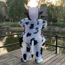 Arokibui Inflatable Cow Costume Blow up Costume for Cosplay Party Festival Halloween Parade Carnival Suit Jumpsuit