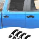 Hoolcar Black Exterior Door Handle Covers Trim Overlay Compatible with 2019-2024 Chevy Silverado GMC Sierra/Colorado GMC Canyon 2023-2025 Door Handle Protector Shell (with 2 Smartkey Hole)