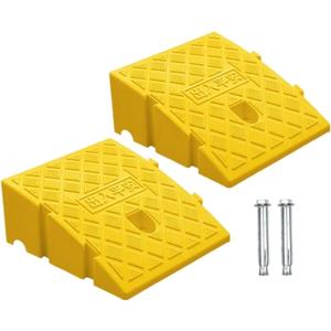 Pack of 2 Curb Ramp, Portable Lightweight Heavy Duty Plastic Driveway Curb Ramps for Low Cars,Motorcycle Ramp,Curb Ramps (5.12 inch High)