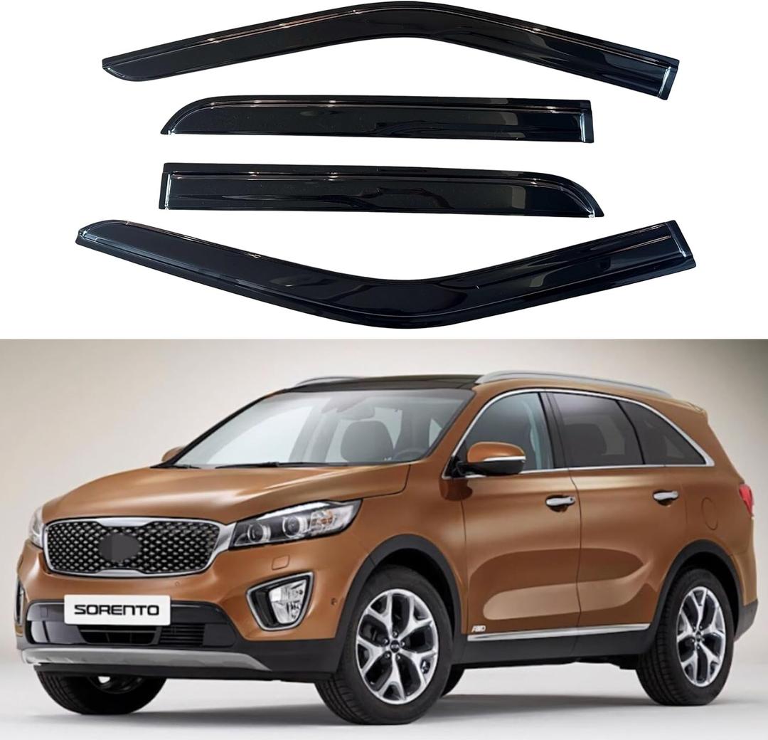 IG Window Visors Fit for 2011-2015 Kia Sorento, Out-Channel Rain Guards Vent Wind Deflectors 4PC, Car Accessories for 11-15 Sorento