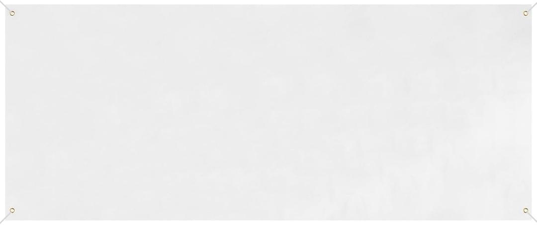 Zonon Large Blank Banners And Signs Polyester Oxford Cloth Sublimation Banner To Decorate With Hanging Rope For Indoor Wall Outdoor Easy to Hang DIY Signs For Business Office (White,2 x 8 Feet)