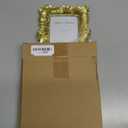 Cuspin Vintage 4x6 Picture Frame, Gold Frames Palm Leaves Textured Hand-Crafted Resin with Glass Front, Elegant Retro Photo Frame for Wall Hanging and Tabletop Display Home Decor (Feather Petal Gold)