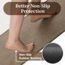 MontVoo Bath Mat Rug-Ultra Thin Non Slip Bath Mats for Bathroom Mat Quick Dry, Rubber Backing Washable Bathroom Rugs Fit Under Door, Absorbent Bath Rugs for Floor,17"x24",Khaki