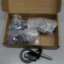 2" Rubber Caster Wheels, casters Set of 4 Black casters 5/16" x 1 1/2" (7.9 x 38mm) Wheels Pole with Sleeve for Shop Vac Wet Dry Vacuums Caster, Furniture（Set of 4 Heavy Duty