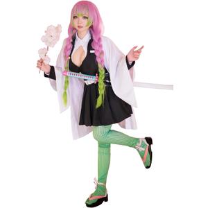 Women Anime Cosplay Costume Anime Cosplay Outfit Halloween Kimono Cloth (Mitsuri, Medium)