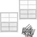 24x27 Inch Aluminum Shed Window with Tempered Glass and Screen - Sliding Design for Ventilation and Light in Sheds, Chicken Coops, Storage Rooms