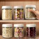 EONJOE 6-Pack 16oz Glass Jars with Lids for Food Storage Meal Prep Airtight