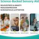 2 x 2 Pack Little Ouchies Pain Fidget, Pain Stim Fidget Toys for Adults, 3D Printed with Spiky Fidget Keychain Sensory Toy for Stress Relief & Focus, Novelty Gifts for Friends (Black & Pink)