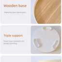 Round Decorative Tray for Coffee Table, Entryway Table, Bathroom Decor, Desk Organizer for Perfume, Candles, Keys, Jewelry Home Decor Trays (Round) (9")