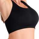 SHAPERMINT Sports Bras for Women - Workout Bras for Women, Plus Size Sports Bra, Workout Tops for Women High Support (Black, XXL)