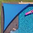 Colourtree 10' x 10' x 14' Blue Sun Shade Sail Right Triangle Canopy Fabric Cloth Screen TAPRT10, Water Permeable & UV Resistant, Heavy Duty, Carport Patio Outdoor 