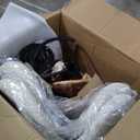 Shintenchi Bar Stools Set of 2 Modern Swivel Bar Chairs, Counter Height Faux Leather Metal Barstools, Upholstered Island Chairs with Back and Footrest, Beige, 16"D x 16"W x 42.9"H