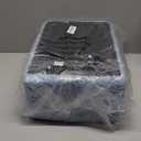 CAROLMADE Small Foot Stool Ottoman Footstool with Legs Under Desk Footrest for Living Room Bedroom and Office, Soft Blue (11"D x 15.4"W x 8.3"H)