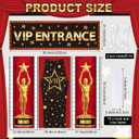 WovWeave 4 Pcs VIP Entrance Party Door Decoration Set Red Carpet Awards Night Door Covers Movie Theme Backdrop for Movie Theme Event Prom Photography Entrance Photo Background Decoration