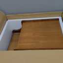 latifolia Solid Wood Nightstand, 2-Drawer Small Nightstand, Narrow Bedside Table with Shelf Storage(Walnut, 11.81''W)