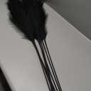 35" Faux Pampas Grass Decor, 8pcs Large Tall Fluffy Artificial Pompous Grass Branches Floral Fake Pompas Grass Bulrush Floor Vase Filler Flower Arrangement for Home Wedding Boho Decor Black