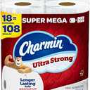 Charmin Ultra Strong Toilet Paper, 18 Super Mega Rolls = 108 Regular Rolls