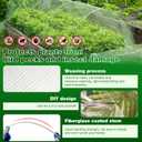 Garden Mesh Netting Kit, 2 Pieces 8x20FT Garden Netting, 100 Garden Hoops 80 Connectors 72 Clips 1 Pair Gloves, Protection for Plant Vegetable Fruits Flowers Greenhouse (White 8 * 20ft)