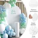 Set of 2 Wedding Arch Cover 2-Sided Round Top Spandex Fitted Arch Backdrop Cover for Birthday Party Baby Shower Wedding Arch Stand Decor7.2FT, 6FT, White