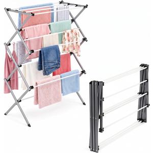 Honey-Can-Do Oversized Clothes Drying Rack, 35" Wide, 50 lb, Grey