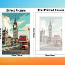 Lofenghome Paint by Number Kits for Adults, DIY Canvas Adults Craft Art Projects, World Landmarks Collection 6-Pack Famous Architecture Scenes for Adult Crafts