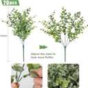 RECUTMS 20 Bundles Faux Eucalyptus Stems Artificial Plants Outdoor Faux Greenery for Outdoor Planters Boxwood Bushes for Spring Farmhouse Vase Centerpiece Indoor Outdoor Easter Decor(Dusty Green)