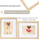11x17 Picture Frame for Wall, Natural Wooden Frame 11 By 17 Poster Photo Frame with Real Glass,Display Pictures 9x15 with Mat or 11 x 17 Without,Art Frame,Perfect for Home Gifts