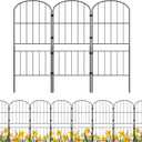 mapleway 31in(H) 10 Pack Garden Fence, 10ft(L) Dog Fence Outdoor for Yard, Decorative Garden Fencing Metal Panels Borders Stakes Animal Barrier for Yard Backyard, Arched