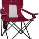 Folding Camping Chair Mesh Back Portable Breathable Outdoor Chairs with Carry Bag & Cup Holder for Camping, Beach, Fishing, Sports, Patio, Red, 1 Pack